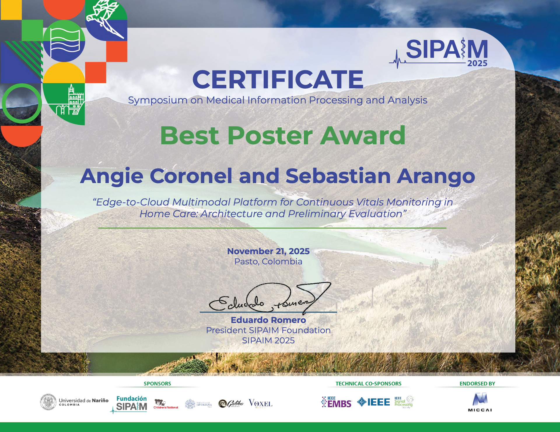 SIPAIM - Best Poster Award